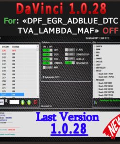 DAVINCI 1.0.28 - DPF EGR ADBLUE DTC OFF SOFTWARE